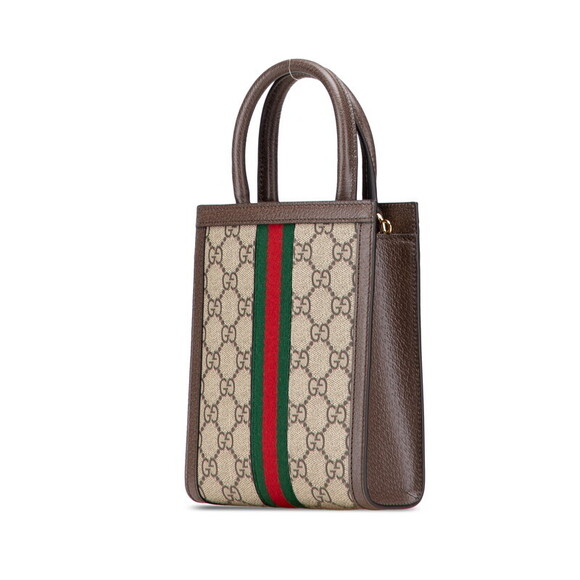 Gucci Handbags - Gucci Leather Beige GG Brown Supreme Bag Shoulder Ophidia